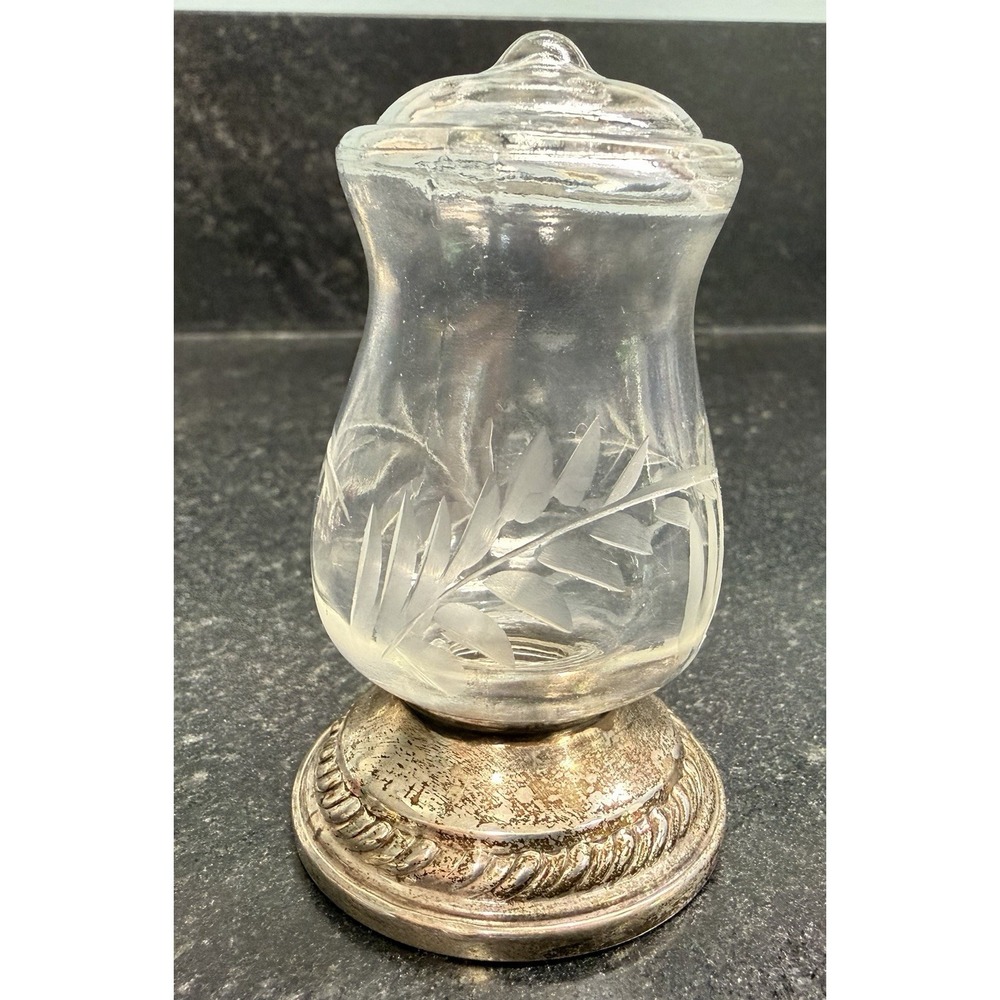 Quaker Silver Co Vtg Sterling 703 Weighted Hurricane Salt & Pepper Shakers 6 Set - Picture 7 of 8